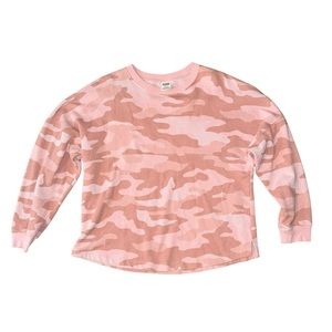 Victoria's Secret PINK Camo Varsity Crew Size Large
